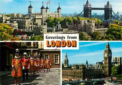 Picture Postcard>>Greetings From London (Multiview) [John Hinde] • $5.09